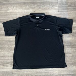Columbia Men’s Polo Shirt Black Performance Short Sleeve XXL Used